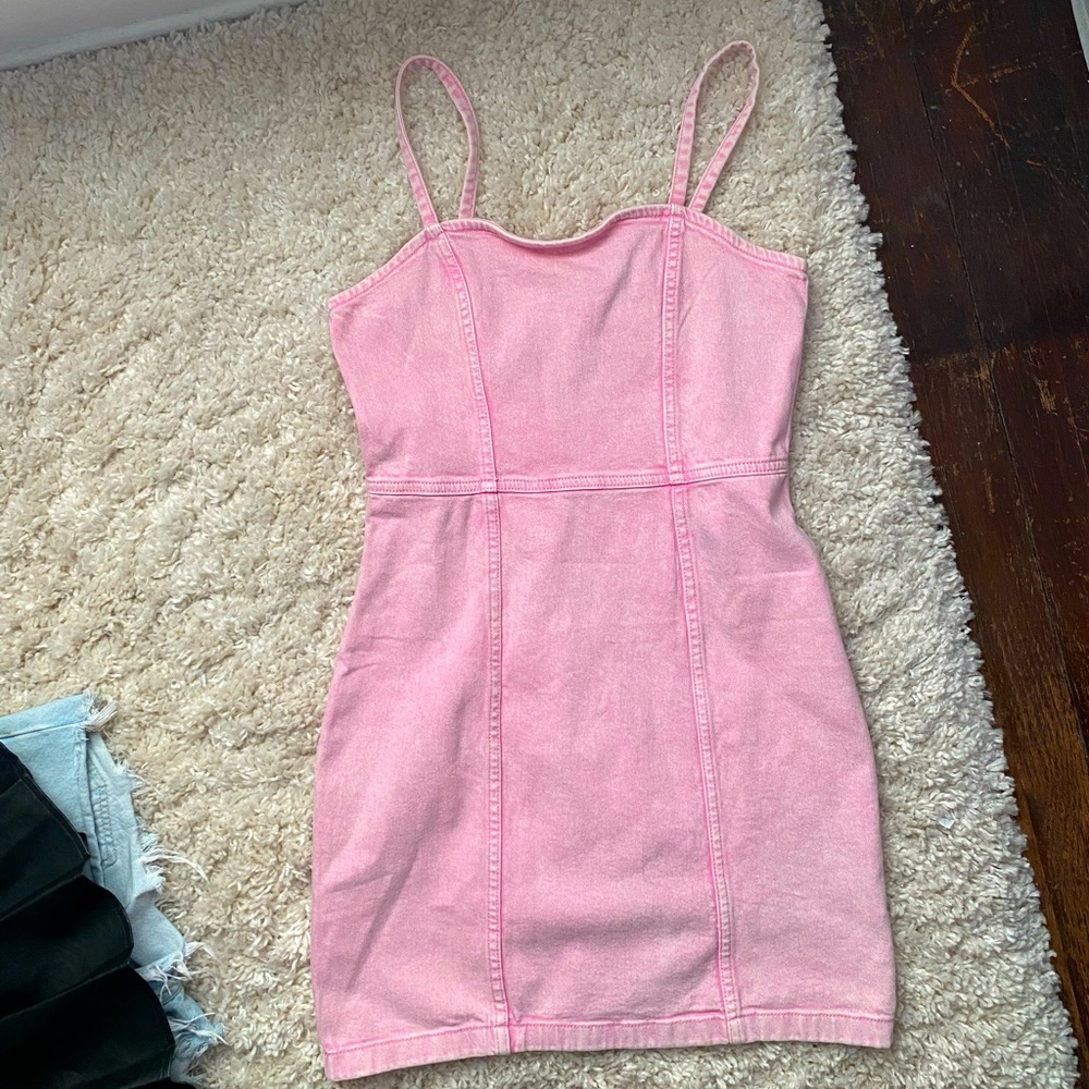 Pink Jean Dress